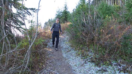 Descending the trail/ATV road