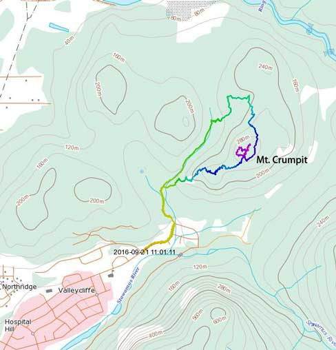 Mt. Crumpit hiking route