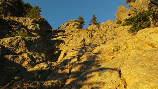 Going up the 3rd class gully