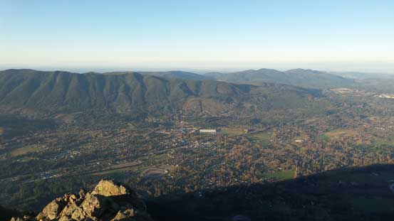 The town of North Bend with Rattlesnakes behind
