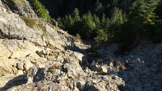 Going down the 3rd class gully