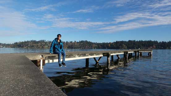 Me relaxing in Luther Burbank Park on Mercer Island