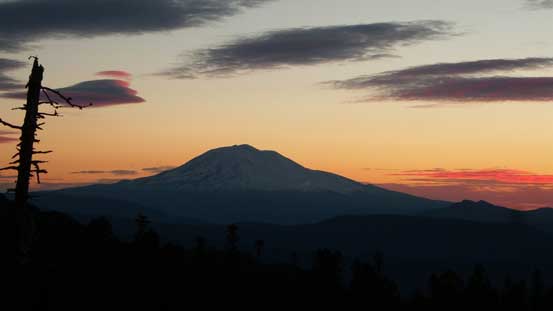 This is the mighty Mt. Adams before sunrise