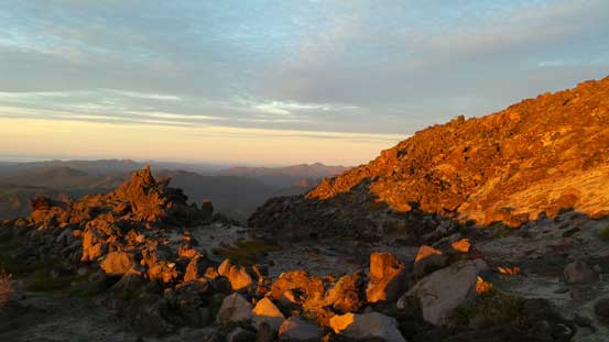 Ascending onto Monitor Ridge now.