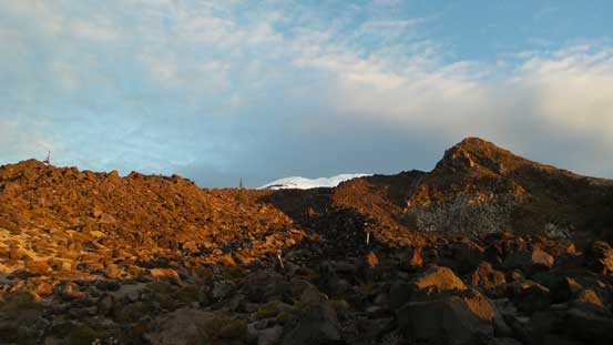 Ahead the route goes up that depression zone