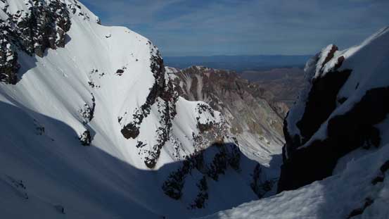Looking through a gap on the rim