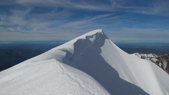 Leaving the true summit behind