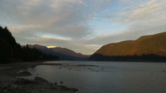 Relaxing on the shore of Yale Reservoir