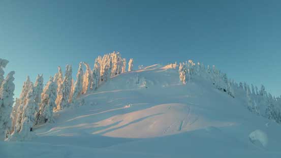 Grunting up the ridge. This is the typical terrain