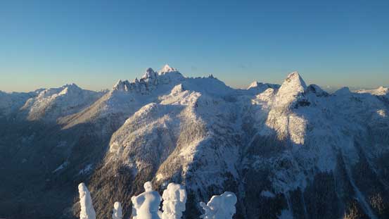 A winder shot of Ledge, Sky Pilot, Copilot and Habrich