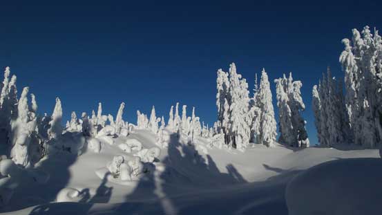 Arriving at the summit plateau