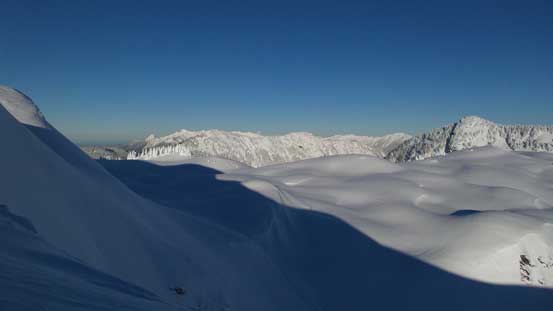 Looking across the northern arm again. I had to find a way down to that plateau