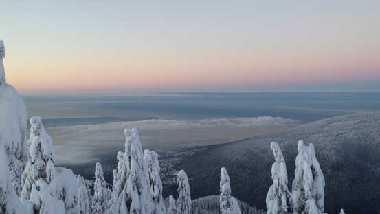 Looking down at Burrard Inlet