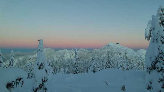 The northern horizon including Crown Mountain and a bunch of peaks along HSCT