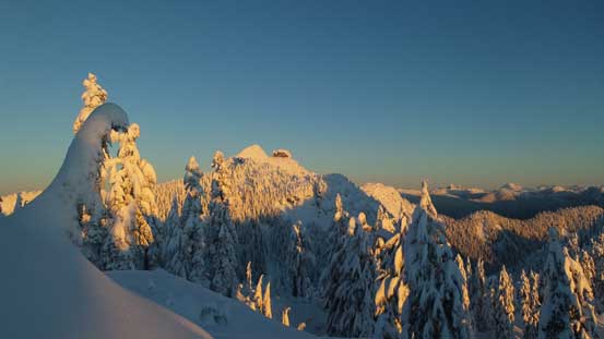 Crown Mountain dominates the northern skyline