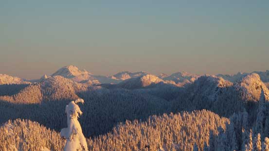 Looking way up north towards Mt. Garibaldi and other peaks in Garibaldi Provincial Park