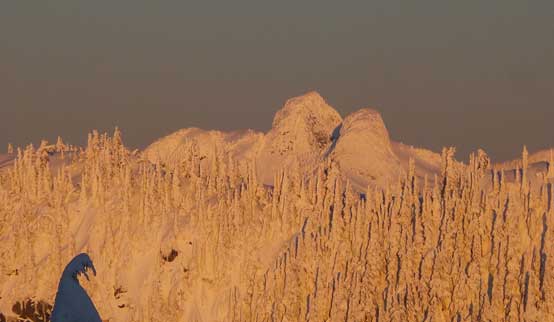 A not-so-usual view of the Lions - West Lion behind and East Lion in front