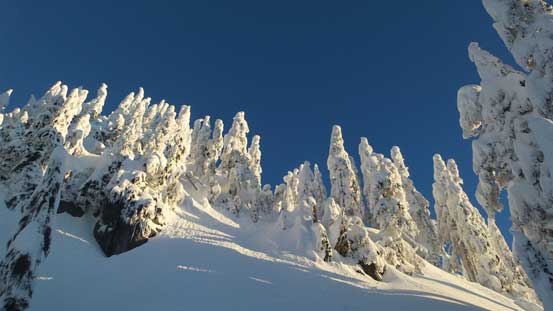 I opted to ascend this gully feature