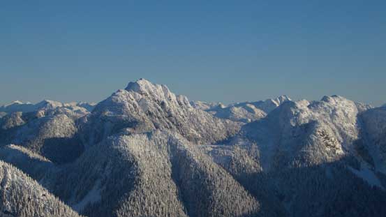 Cathedral Mountain looms impressively