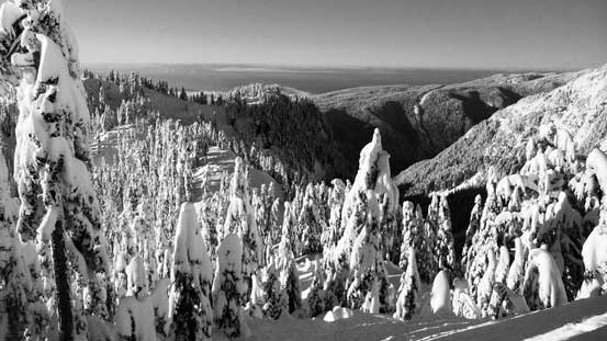 Looking down at the connecting ridge between Goat and Little Goat