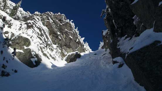 Grunting up the couloir
