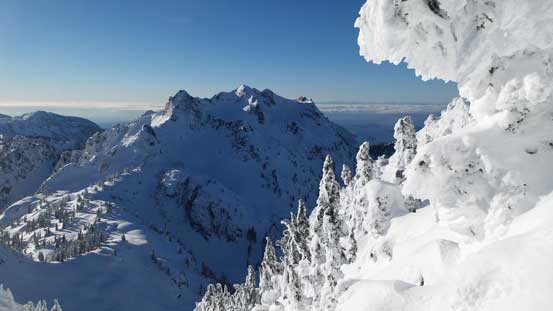 Looking sideways across towards Brunswick Mountain