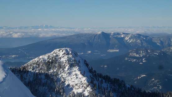 Hat Mountain in foreground; Mt. Elphinstone in the background