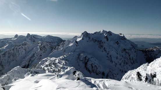 A wider view of the north face of Brunswick Mountain