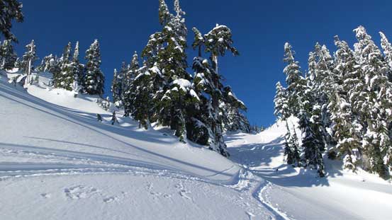Dropping into the east bowl