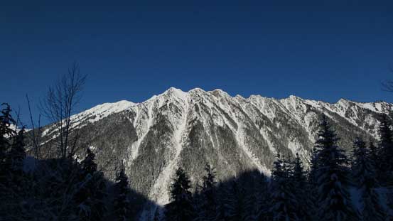 Looking back at one of the many unnamed peaks on the north side of Duffey Lake