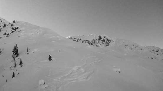 Cresting the shoulder now, looking ahead