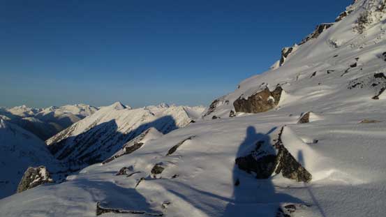 The terrain was more like the Rockies - windblown and shallow