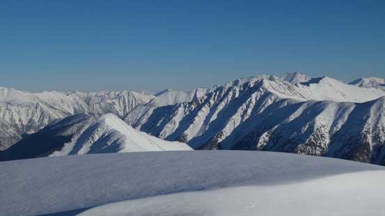 On the right are peaks by Channel Creek - Channel Peak and Tigger Peak