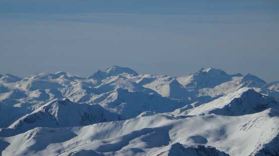 Wedge Mountain and Mt. Weart dominates the skyline looking south-west