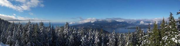A panorama view from the false summit. Click to view large size.