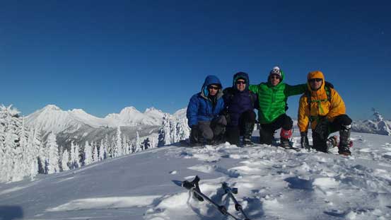 Our group shot on the summit of Mt. Mercer