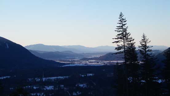 Morning view of the Fraser Valley from one of the viewpoints
