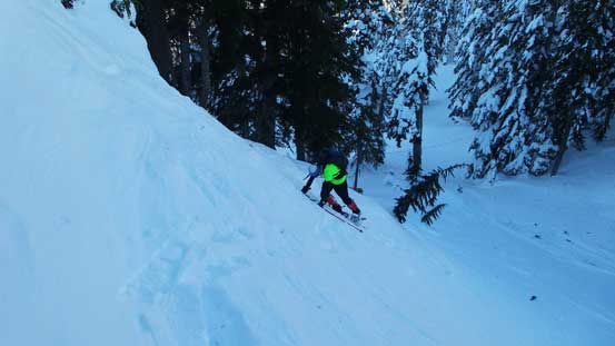 Al climbing up the first steep roll out from Deeks/Windsor col