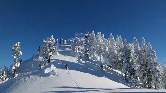 Al leading the way up the final push. 