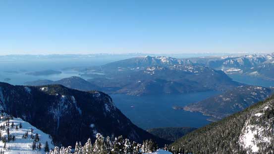 Looking down at Howe Sound