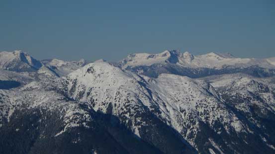 Looking over the summit of Mt. Wrottesley towards the remote Tzoonie area