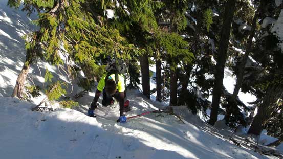 After that traverse it's still quite steep, but only for a short distance.