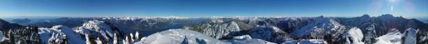 Summit Panorama from Deeks Peak. Click to view large size.
