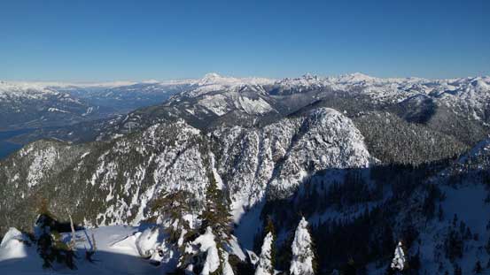 A wider view looking north from the summit