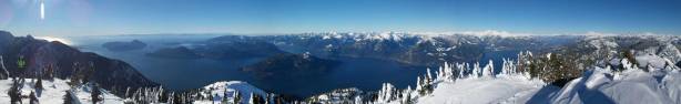 Panorama of Howe Sound from the last false summit. Click to view large size.