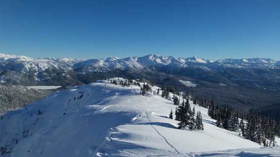 Looking back from one of the many bumps along the way