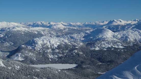 Callaghan Lake with the Price Glacier Group and Mt. Currie behind on the skyline