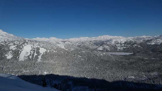 One last look at Callaghan Valley as well as Callaghan Lake