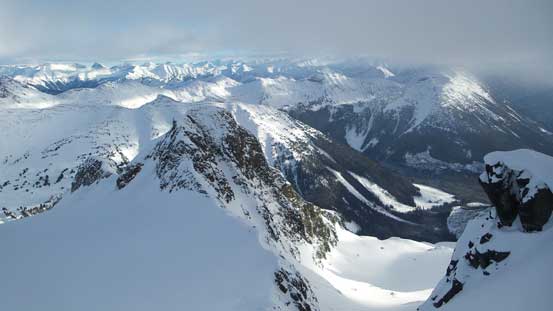 Just above the E. Face, looking down 