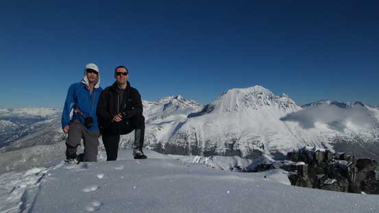 Vlad and myself on the summit of Phalanx Mountain